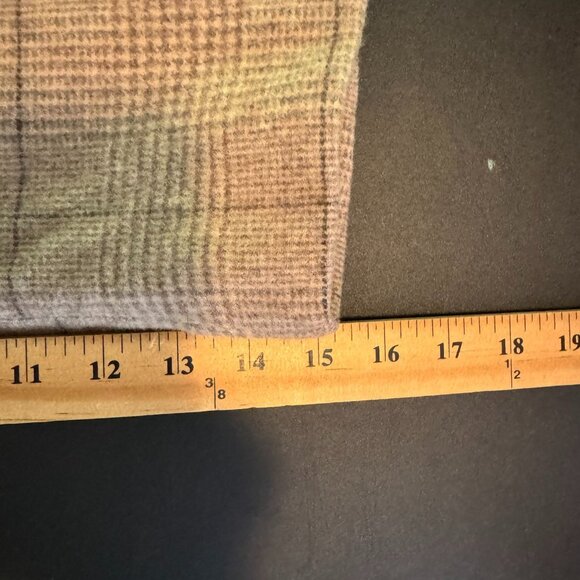 Vintage 70s 80s Nordstrom Men's Beige Wool Window Pane Plaid Blazer, Size 42 - Picture 12 of 12